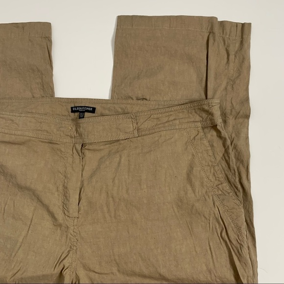Eileen Fisher Linen Blend Straight Leg Trousers - Picture 5 of 16